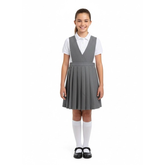 French Toast Other - French Toast Girls School Uniform Pleated Dress Size 12 Charcoal Gray